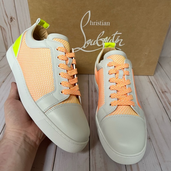 Christian Louboutin Fun Louis Junior White/Yellow Multi Sz 44 / 11 - Picture 4 of 15